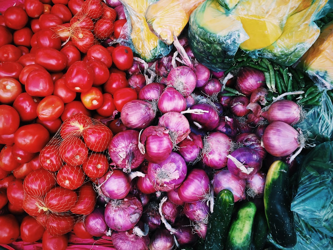 Preparing fresh vegetables and whole foods for nutritious meals
